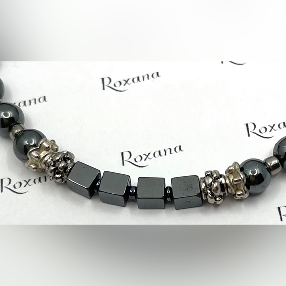 Hematite Bracelet with premium metal findings- adjustable bracelet - Picture 2 of 3